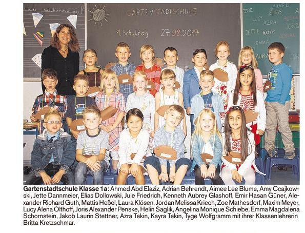 .HC 30.08.2014 Gartenstadtschule Klasse 1a