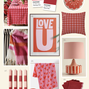 Pink and red home decor