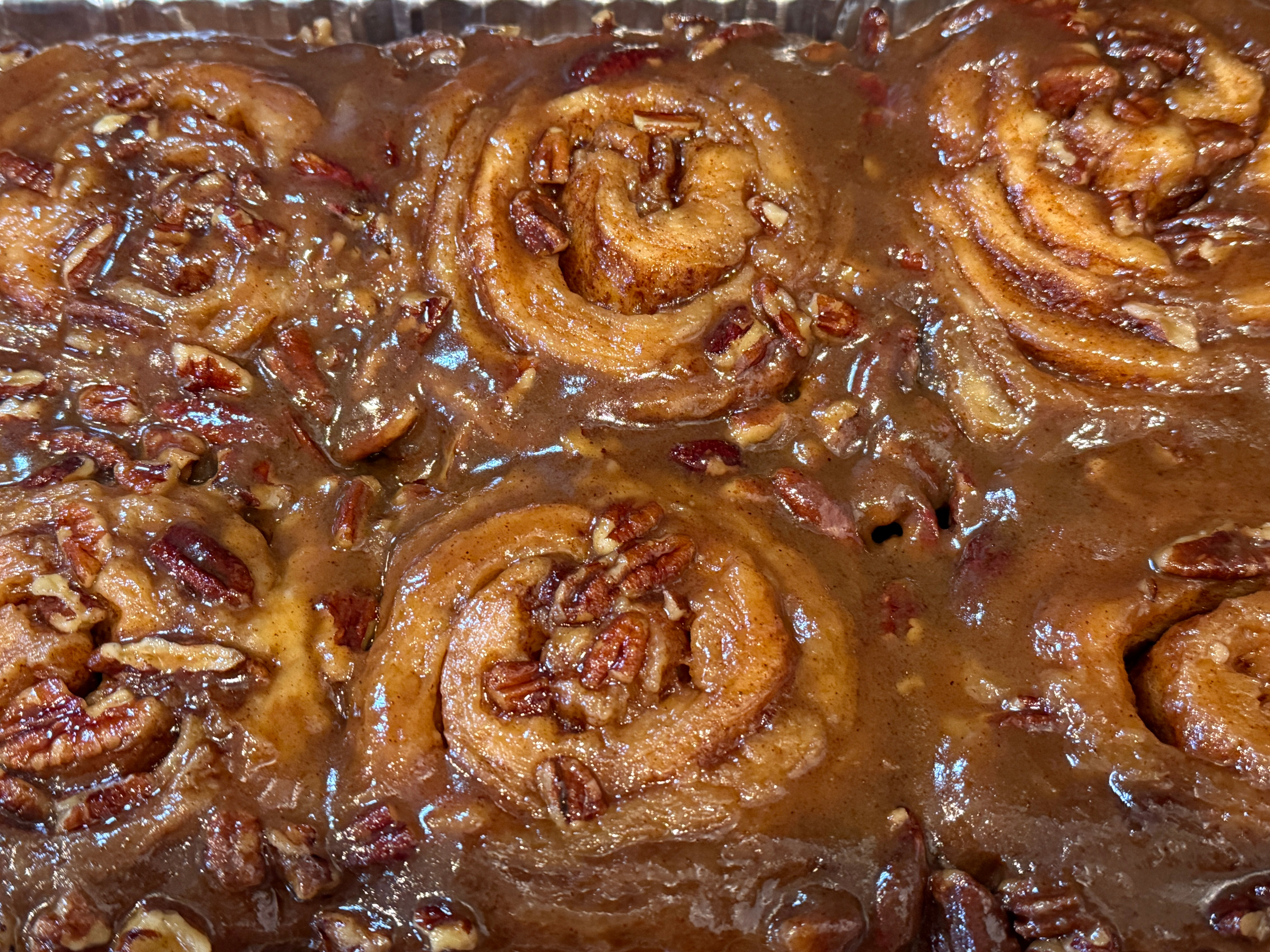 Carmel Pecan Cinnamon Roll