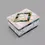Thumbnail: White Marble Jewelry Trinket Box Inlay Pietra Dura Art