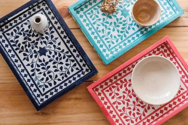 Thumbnail: Bone Inlay Trays | Hariom Handicraft