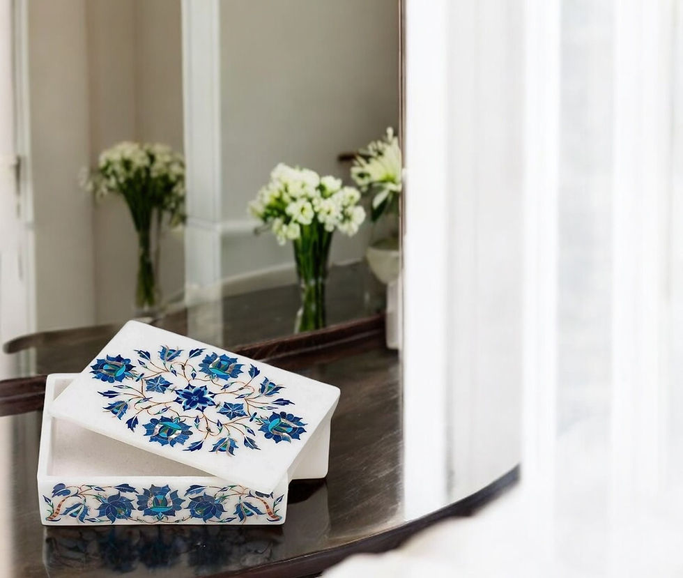 Thumbnail: Lapis Floral Inlay Art Box