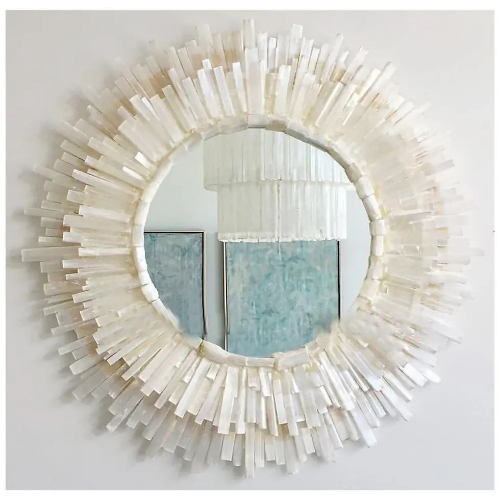 Thumbnail: Selenite Stone Wall Mirror