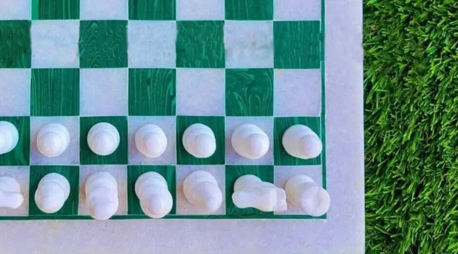 Thumbnail: White Marble Chess Board