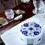 Thumbnail: 4" Italian White Marble Coaster Set With Holder Lapis Floral Inlay Table Decor