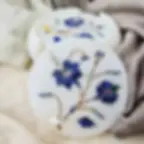 Round White Marble Coffee Coaster Set