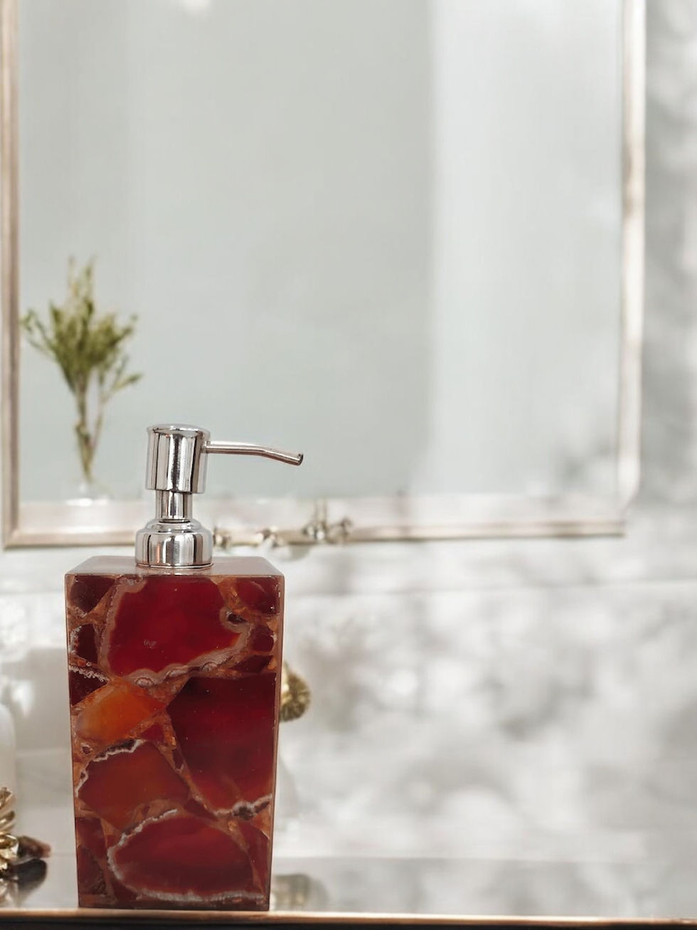 Thumbnail: Red Onyx Gemstone Soap Dispenser