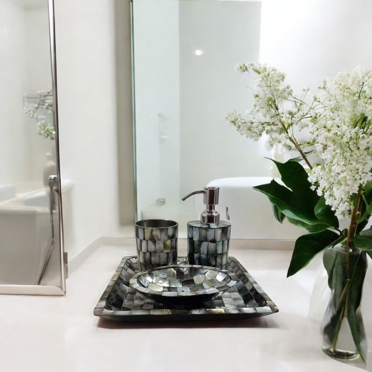 Black MOP Bathroom Set