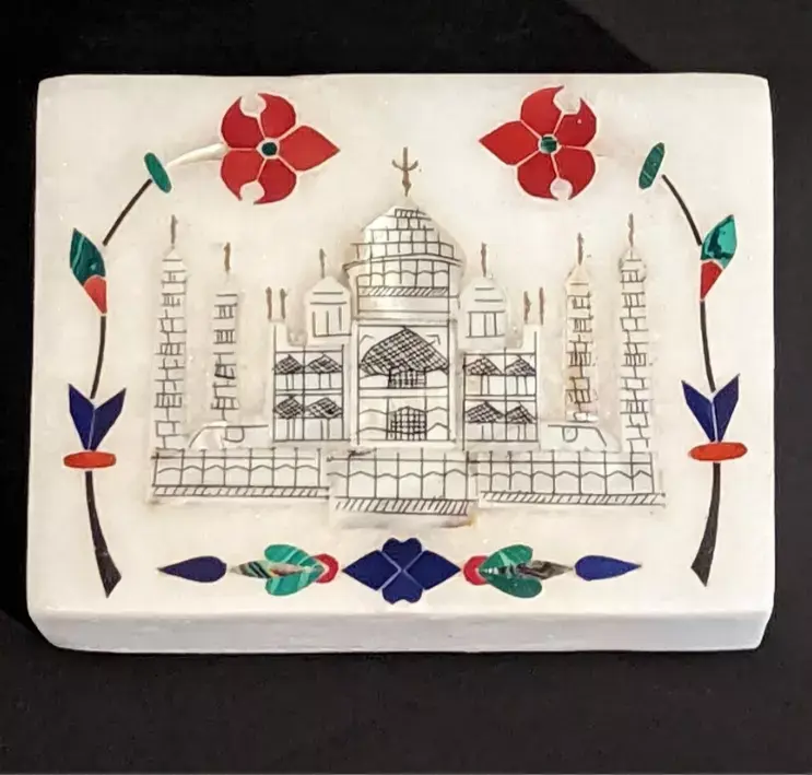 Thumbnail: Marble Inlay Work Pen Holder