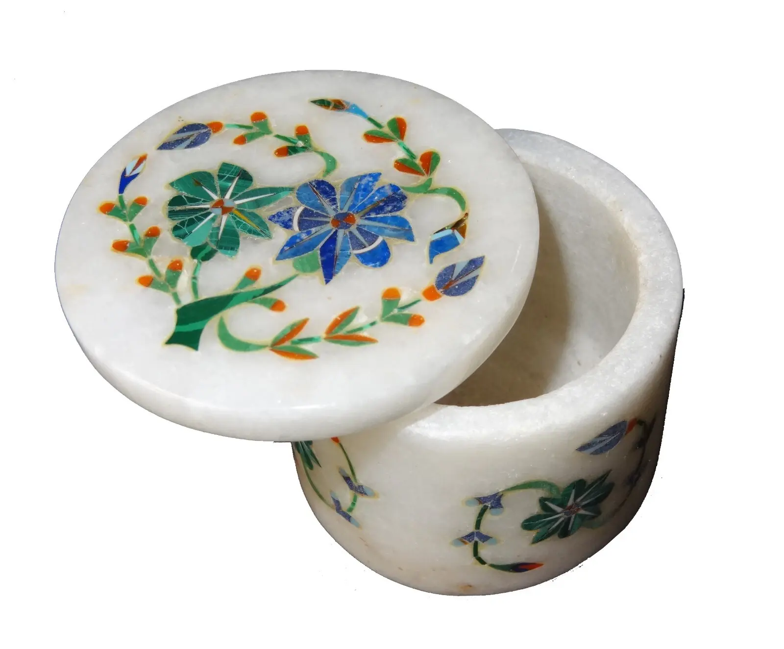 White Marble Handcrafted Jewelry Box