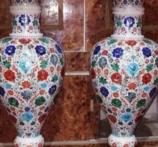 Thumbnail: White Marble Flower Pot