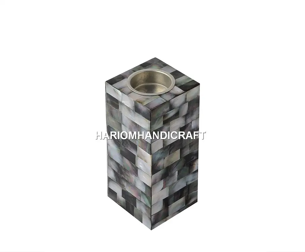 Black Marble Candle Stand