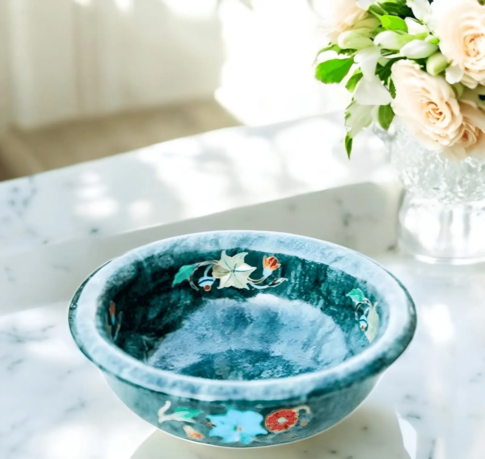 Handmade Green Marble Bowl