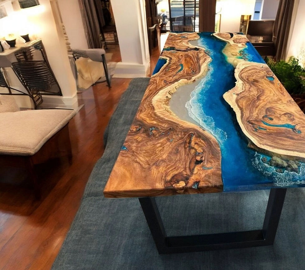 Ocean Wave Epoxy Resin Table Top