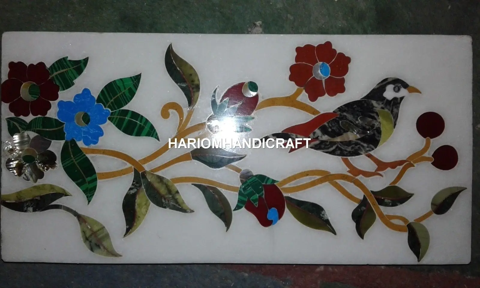 Exclusive Bird Art Inlay Marble Tiles