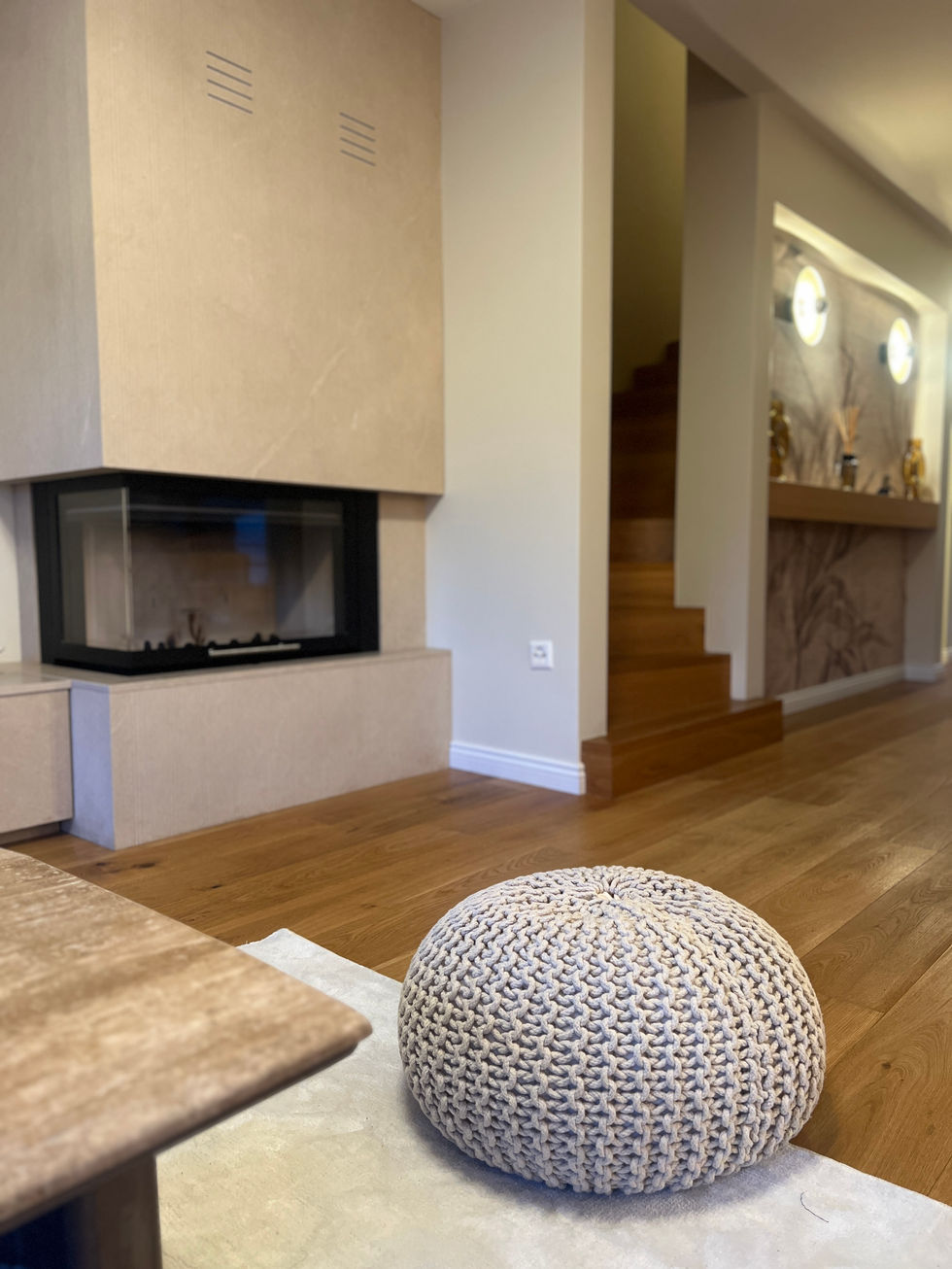 Progettazione camino e mobile tv in marmo