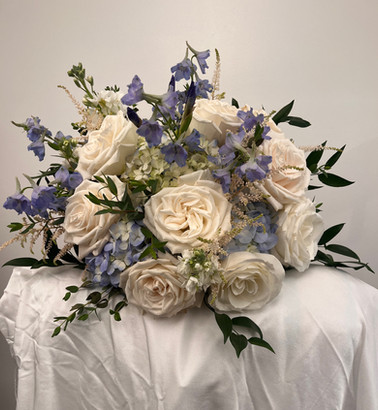 white rose bouquet