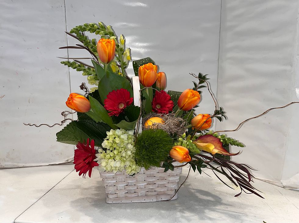Easter basket with eggs