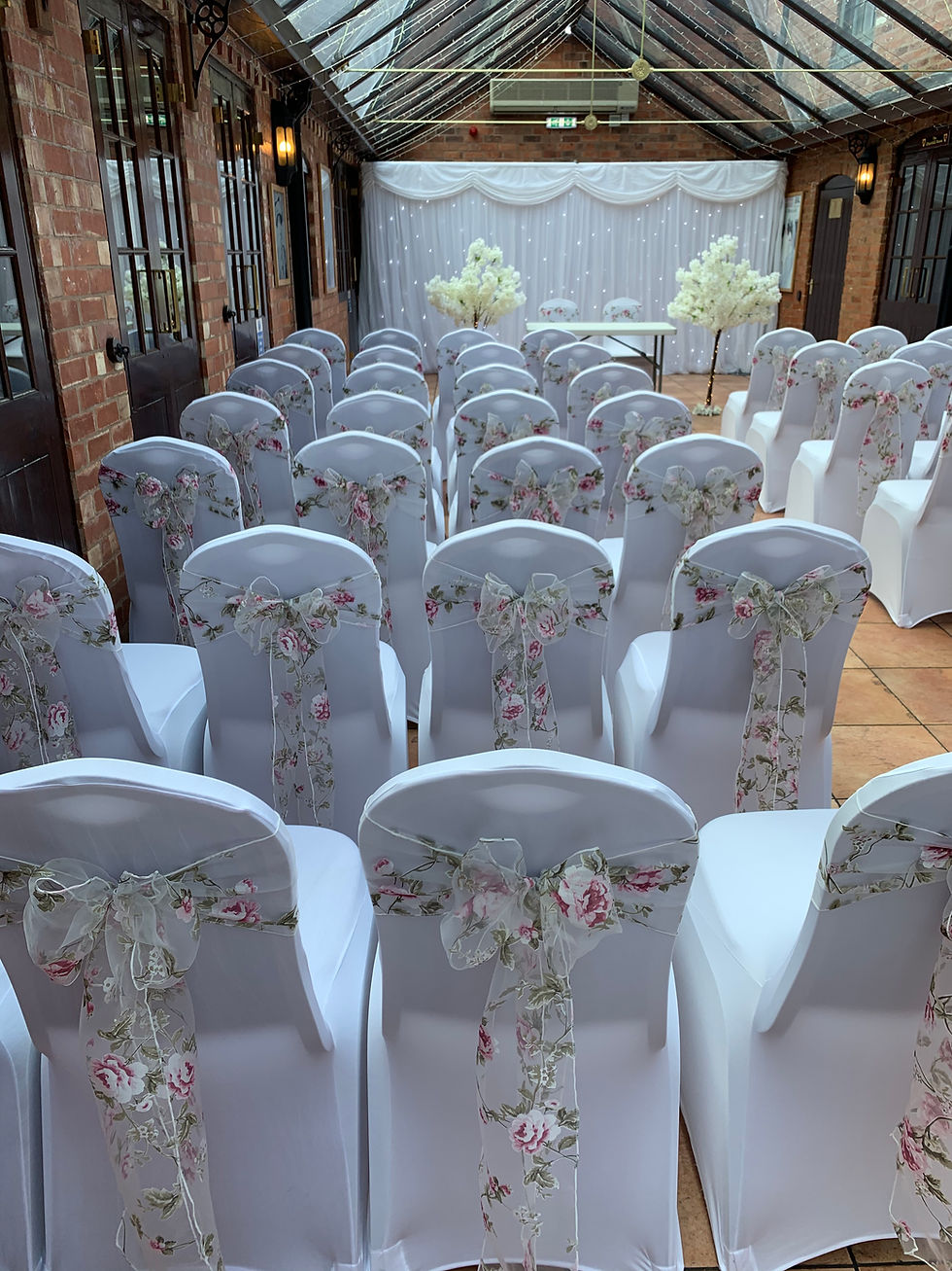 Chair Cover & Floral Sash