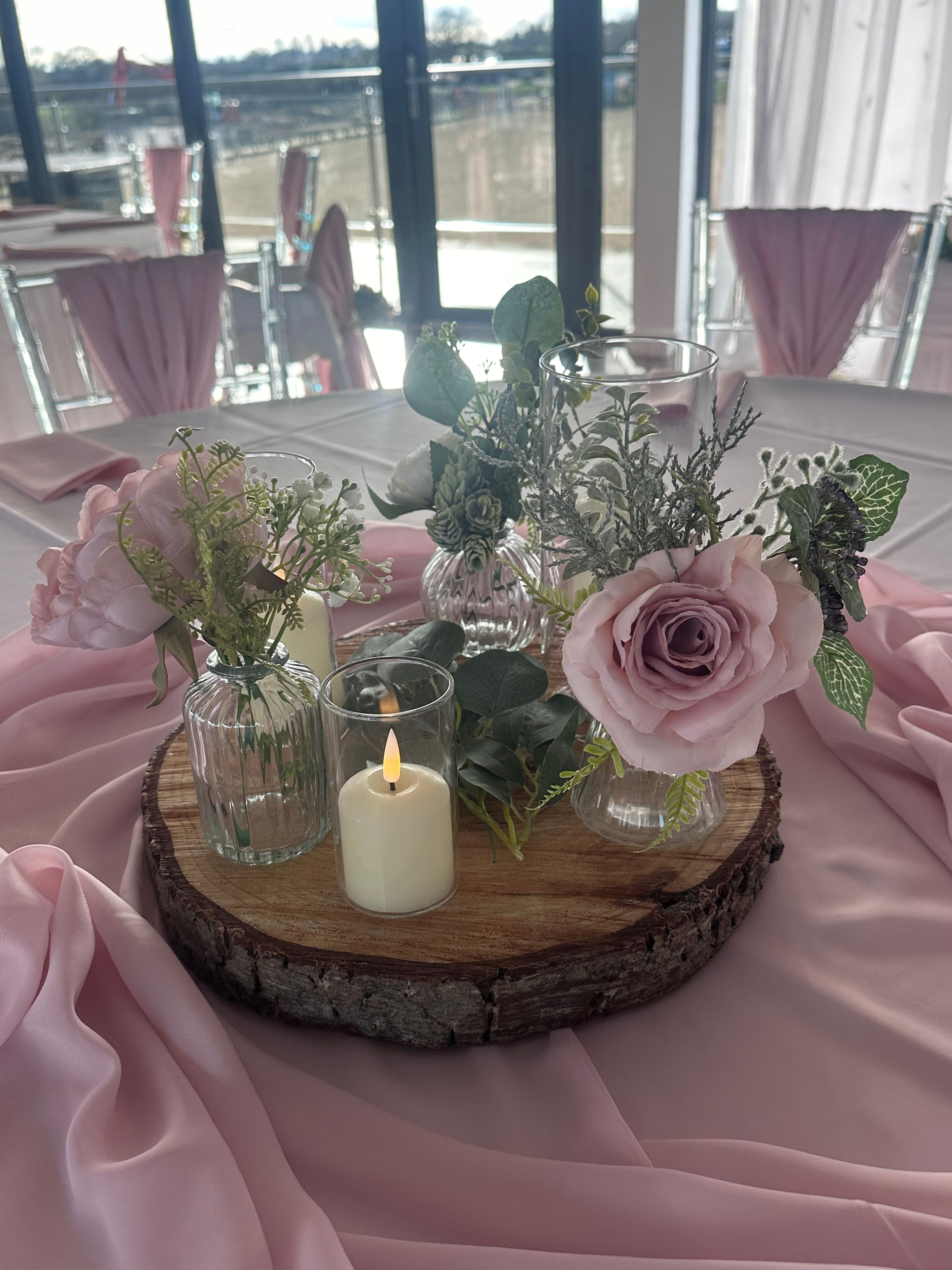 Floral Log Centrepiece
