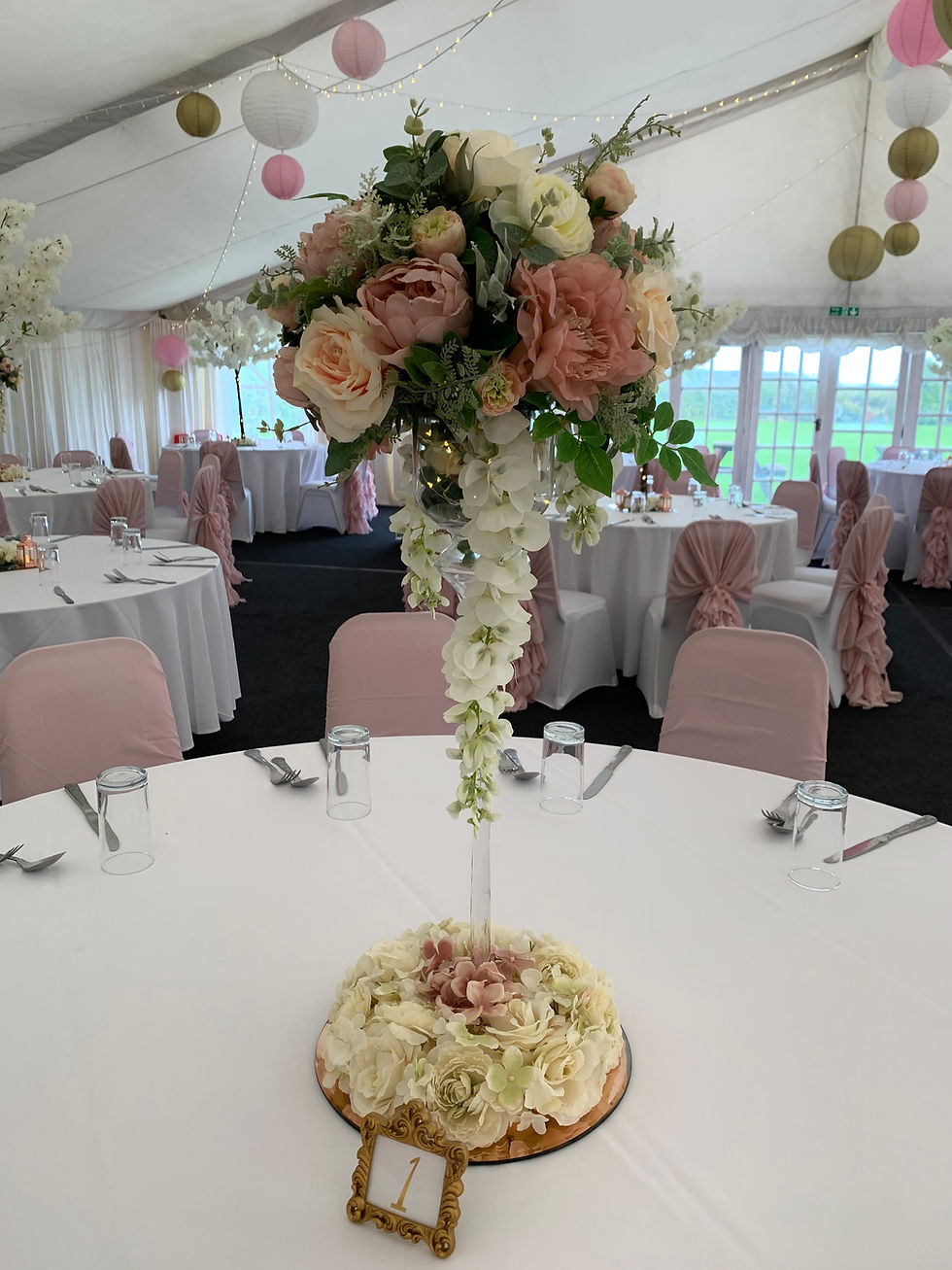 Thumbnail: Blush Pink Floral Centrepieces