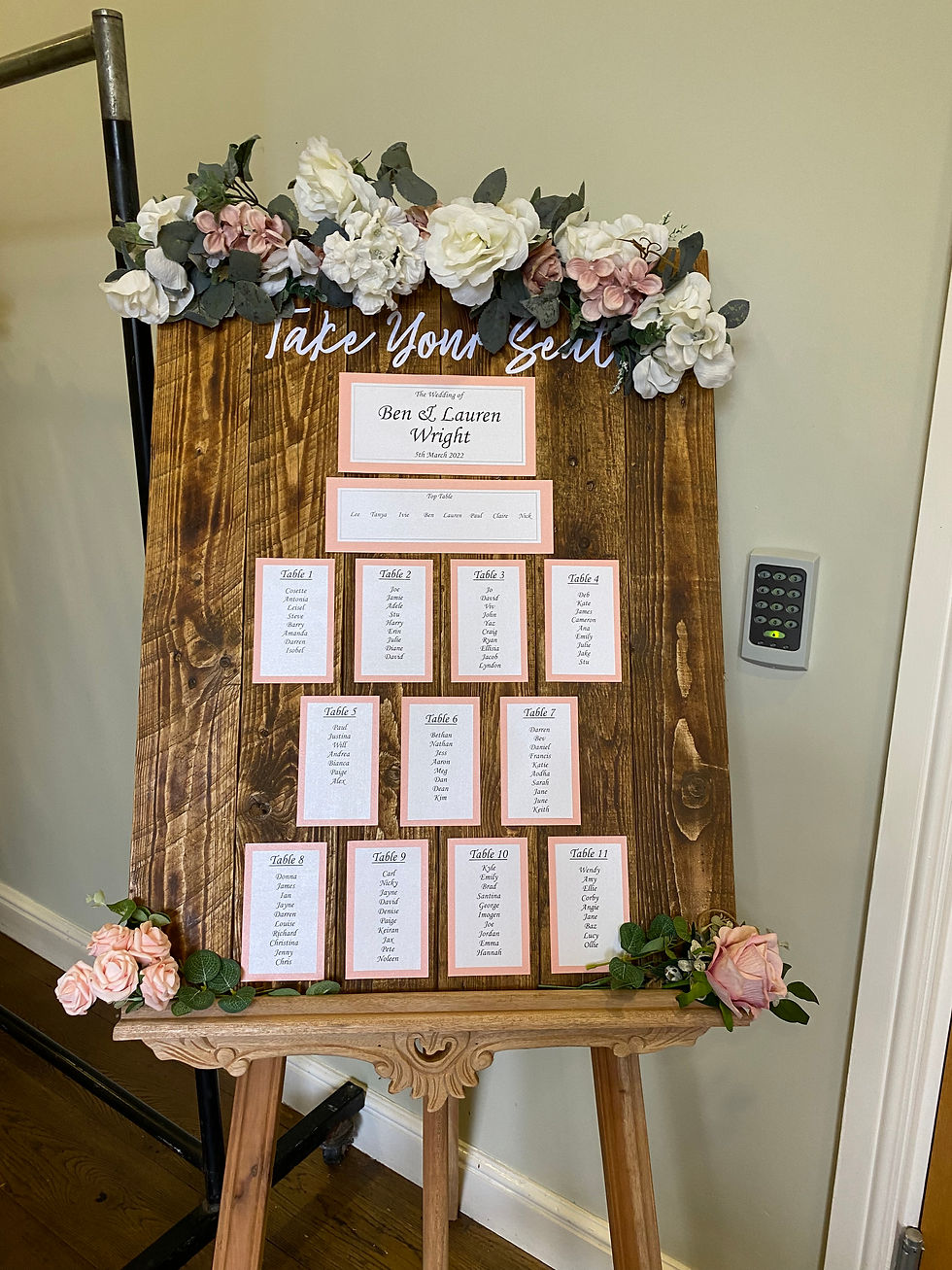 Thumbnail: Rustic wooden seating plan