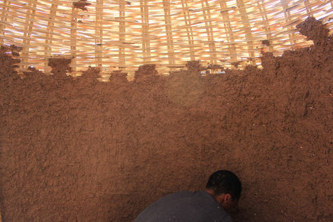 La couche d'accroche de chaux intérieure posée