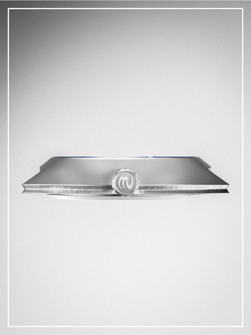 Side profile of Rheon Classic in steel