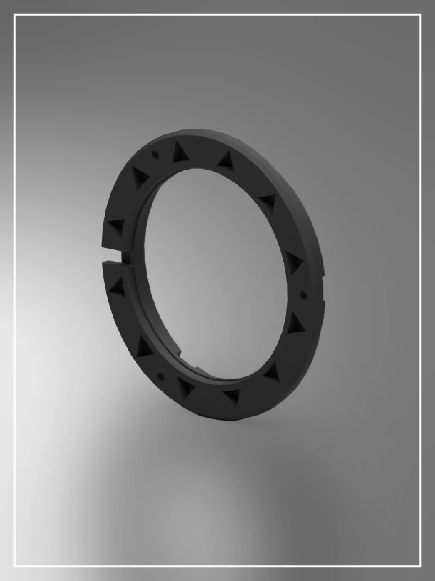 Proprietary carbon fiber shock resistance ring