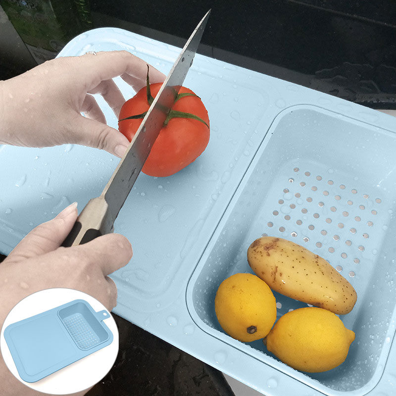 Thumbnail: CB-021 2 in One Cutting Board With Colander