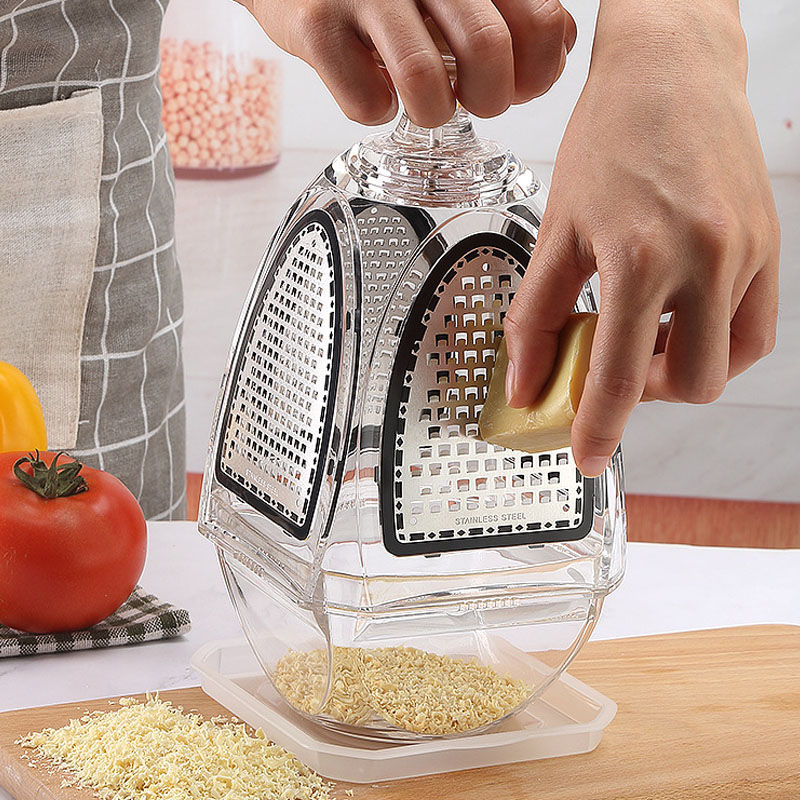 Thumbnail: GT-008  Diamond shape 4 Sided Grater with Storage Box