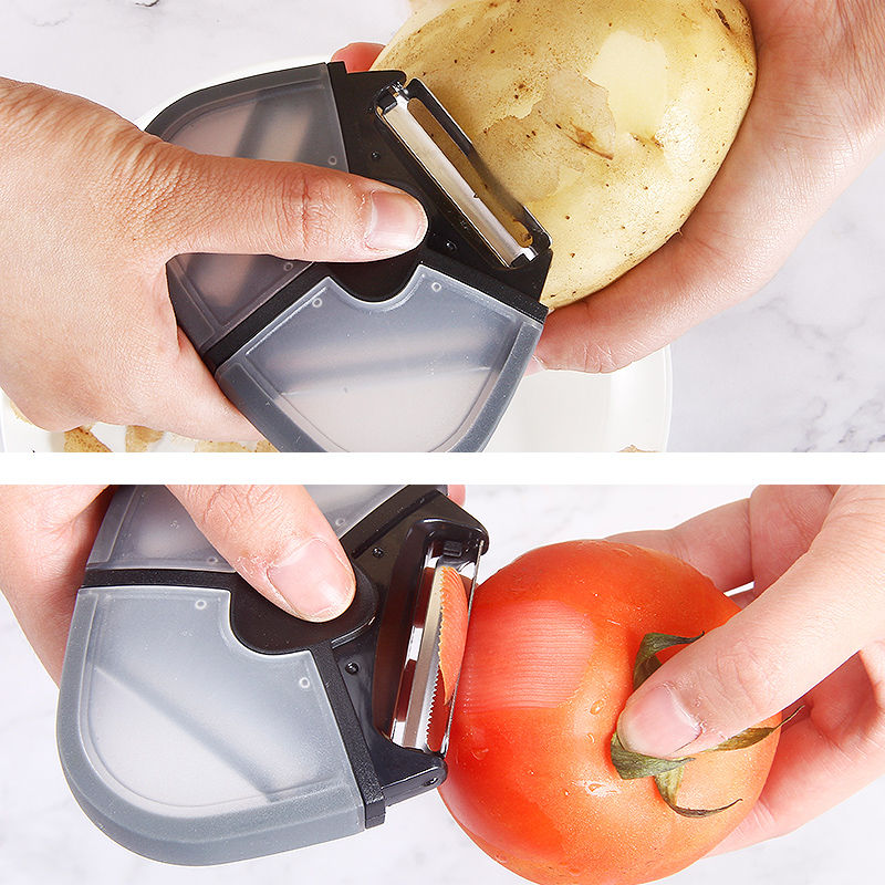 Thumbnail: KG-030  3in1 3 Blades Stainless Steel Peeler Potato Carrot Grater