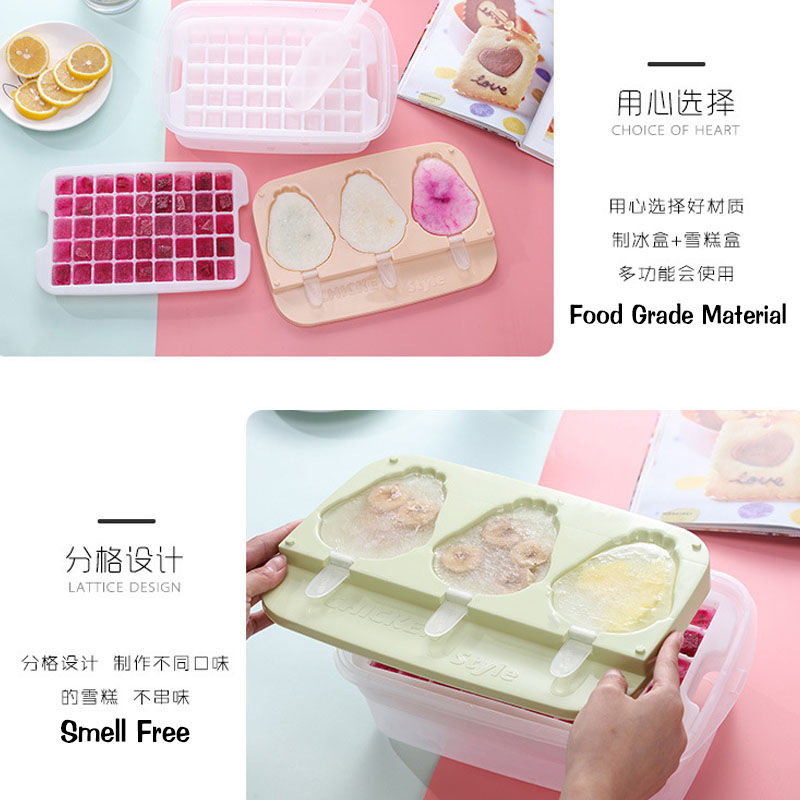 Thumbnail: KG-032 Ice Cube Bin Popsicle Mold Ice Tray With Storage Box
