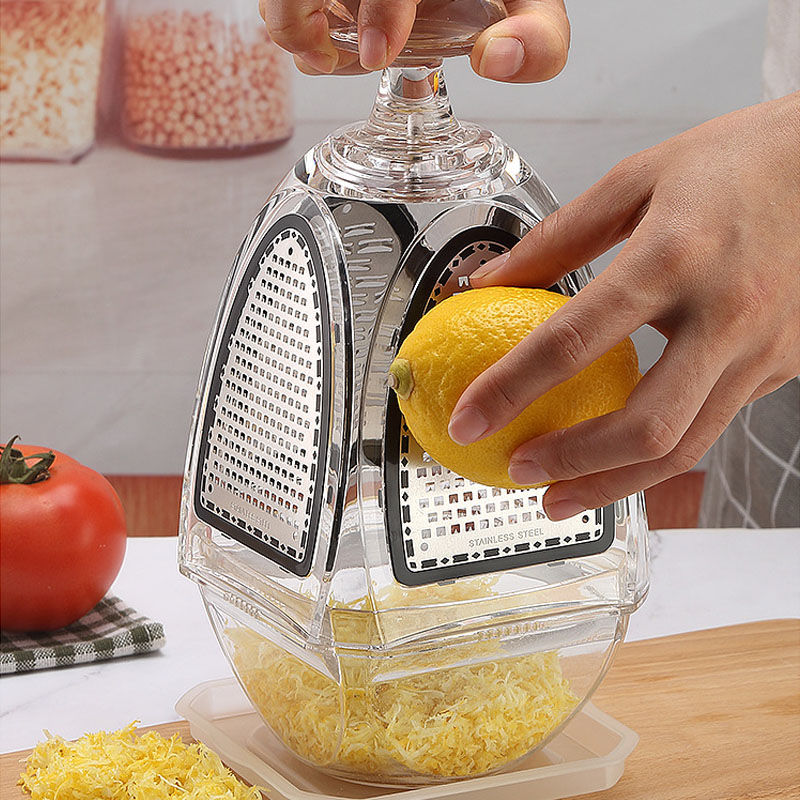 Thumbnail: GT-008  Diamond shape 4 Sided Grater with Storage Box