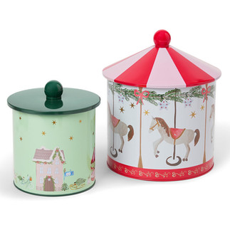 2 db karácsonyi kekszesdoboz