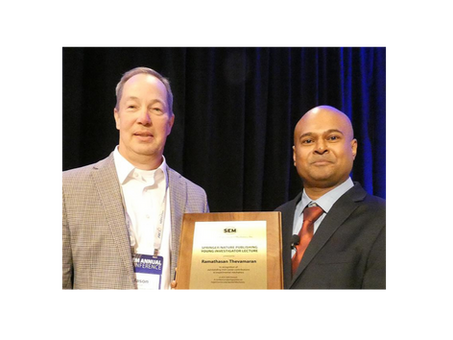 Professor Thevamaran is Society for Experimental Mechanics Springer/Nature Young Investigator
