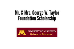 Mr. & Mrs. George W. Taylor Foundation Scholarship