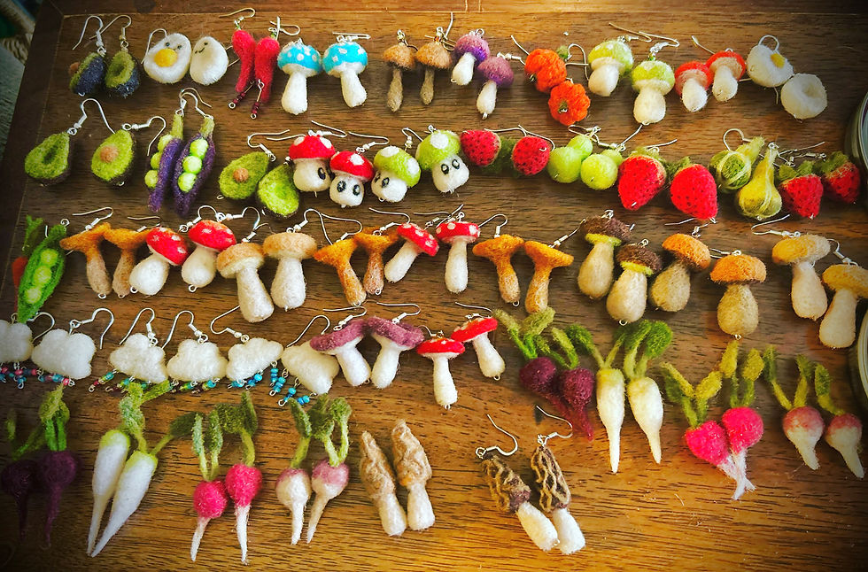 Needle Felted Earrings