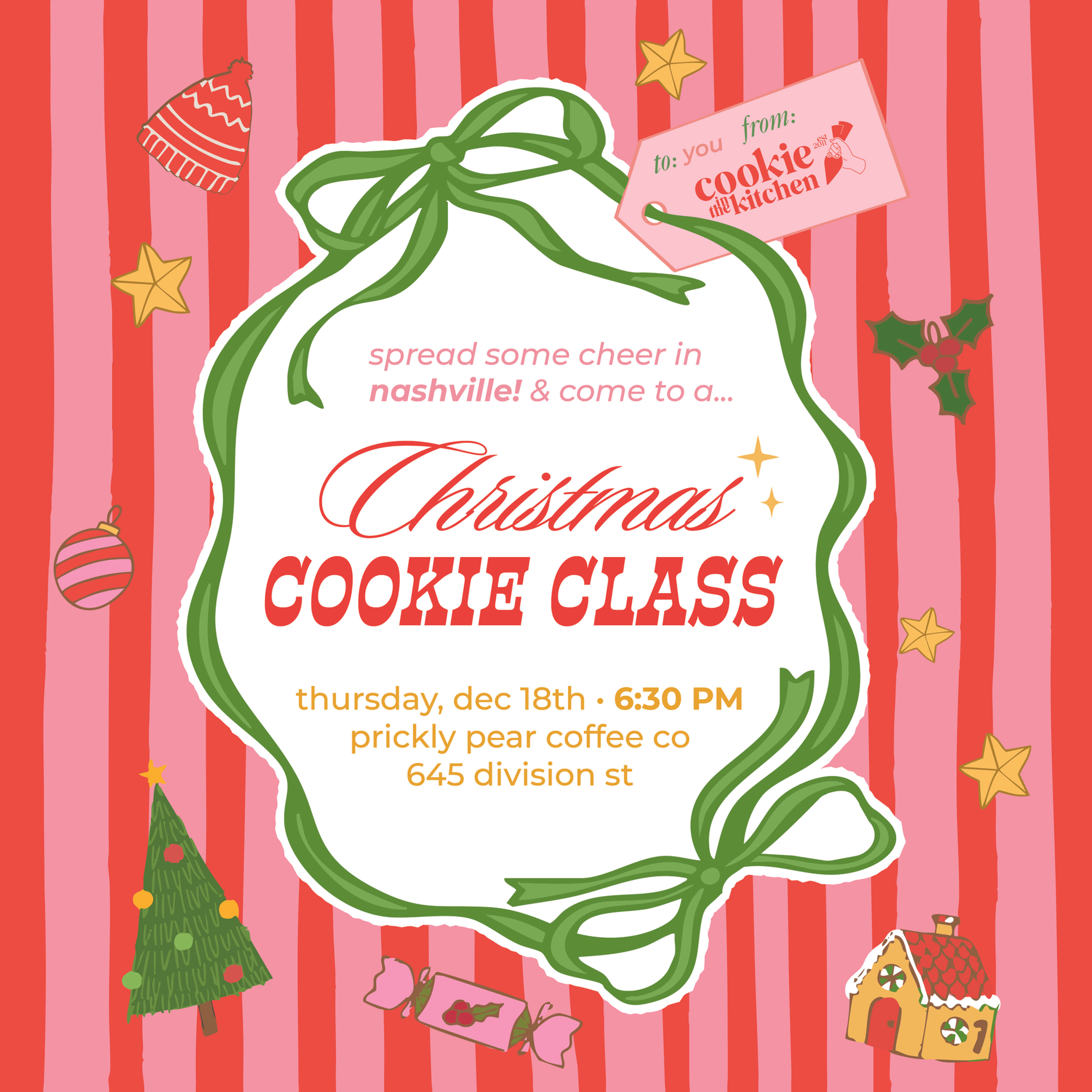christmas cookie class! • thursday 12/18 • nashville, tn