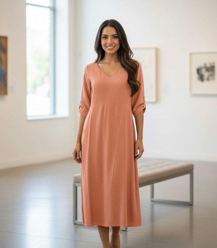 Thumbnail: Cotton Midi Dress - 102686