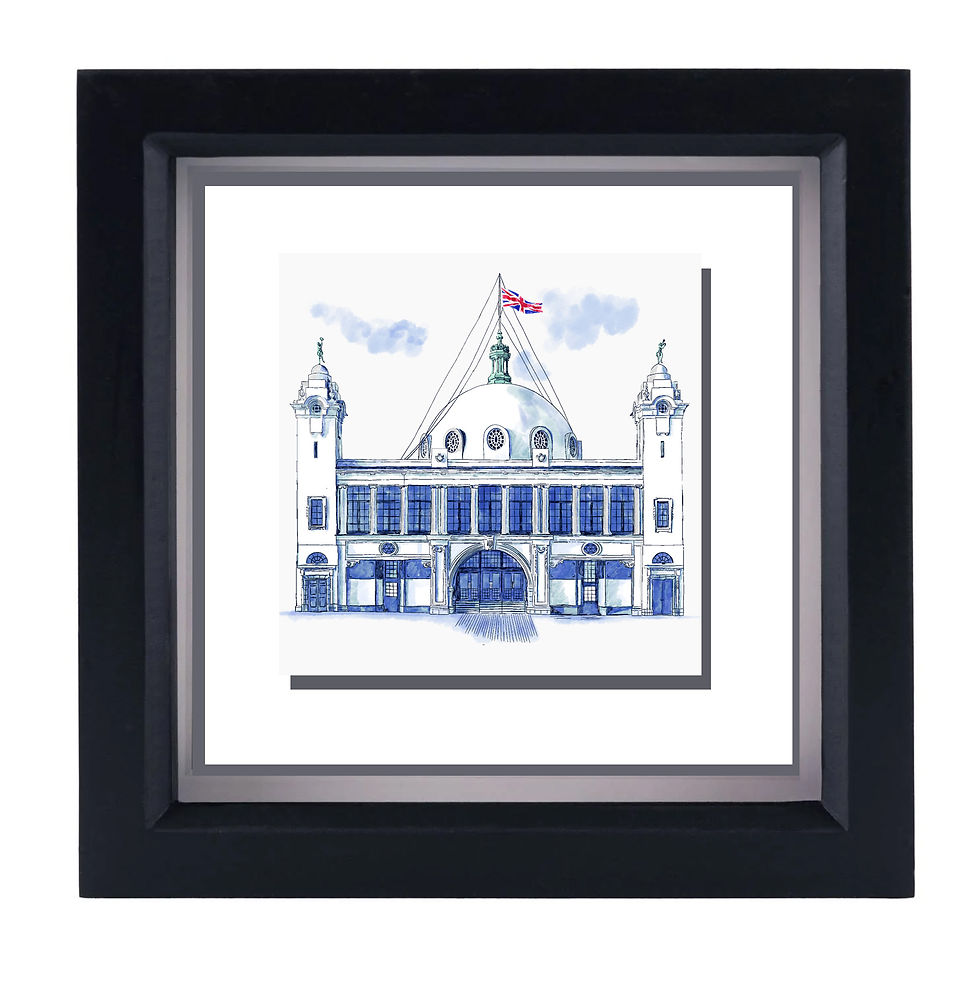 Dome Blue Small Box Frame 20cm x 20 cm