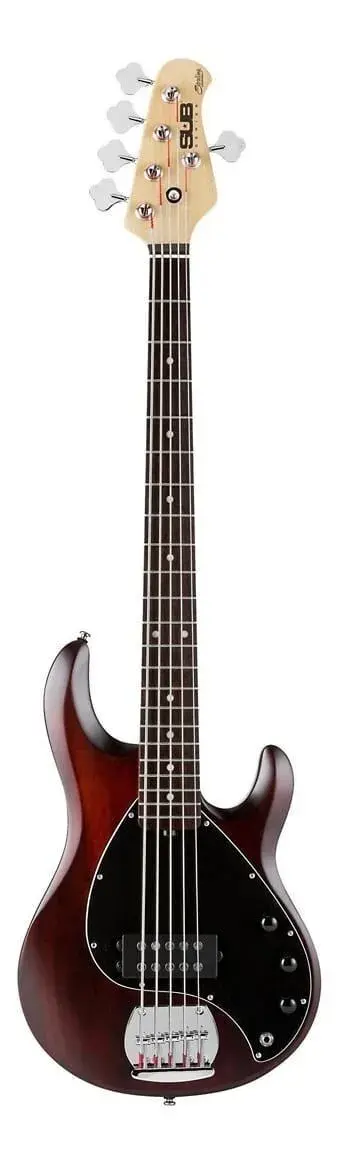 Sterling 5-String Bass Guitar Ray5 S.U.B Series Walnut Stain