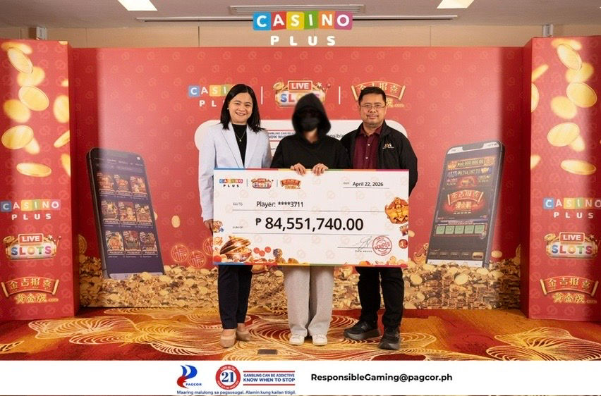 Casino Plus Awards P84.55M Jackpot Win; April Payouts Reach P355M