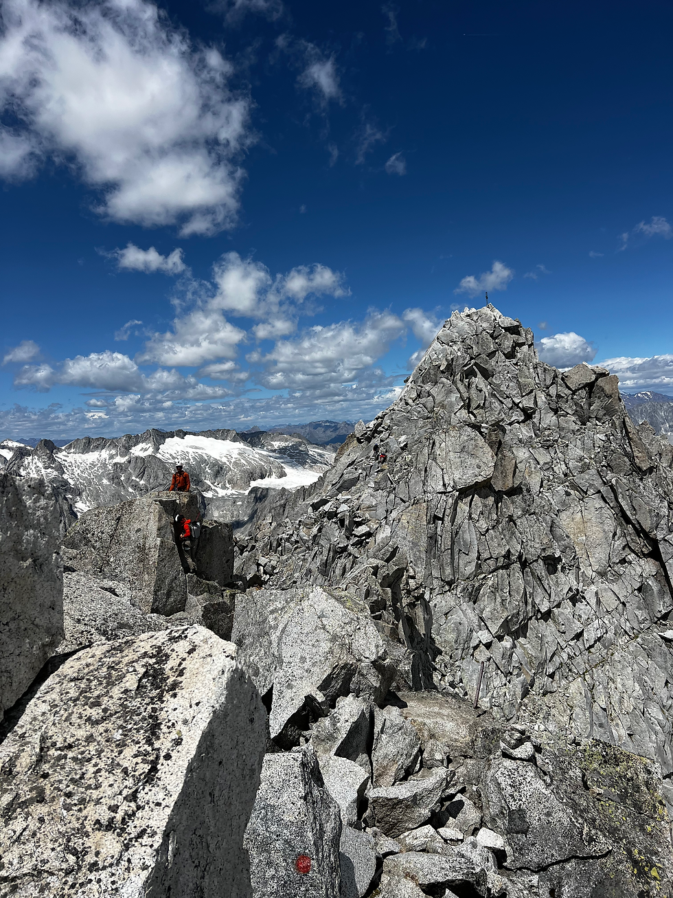 The point where Jager ridge merges with Garbari's.