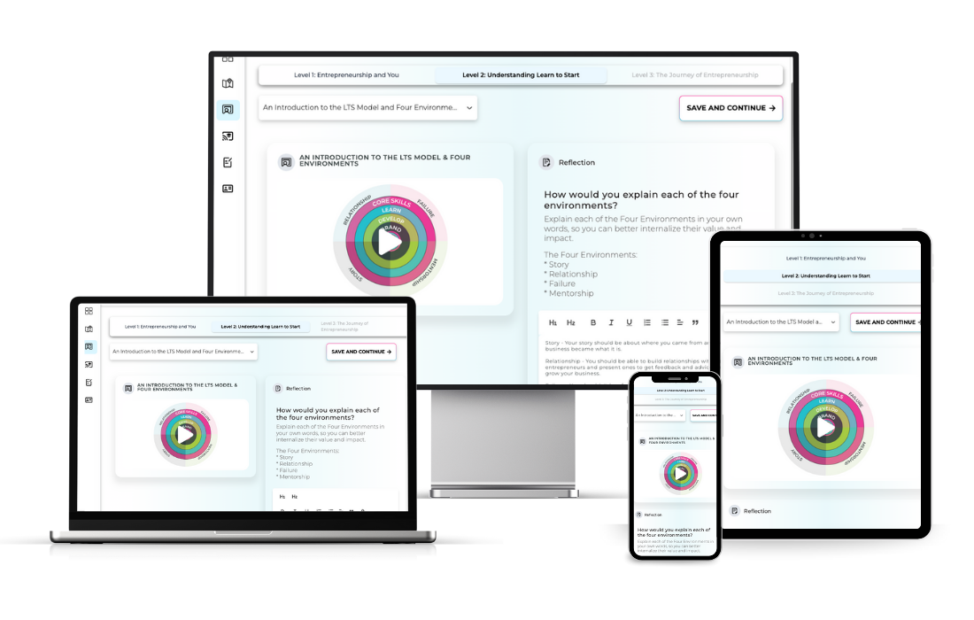 The Startup Studio on Desktop, Tablet, and Mobile