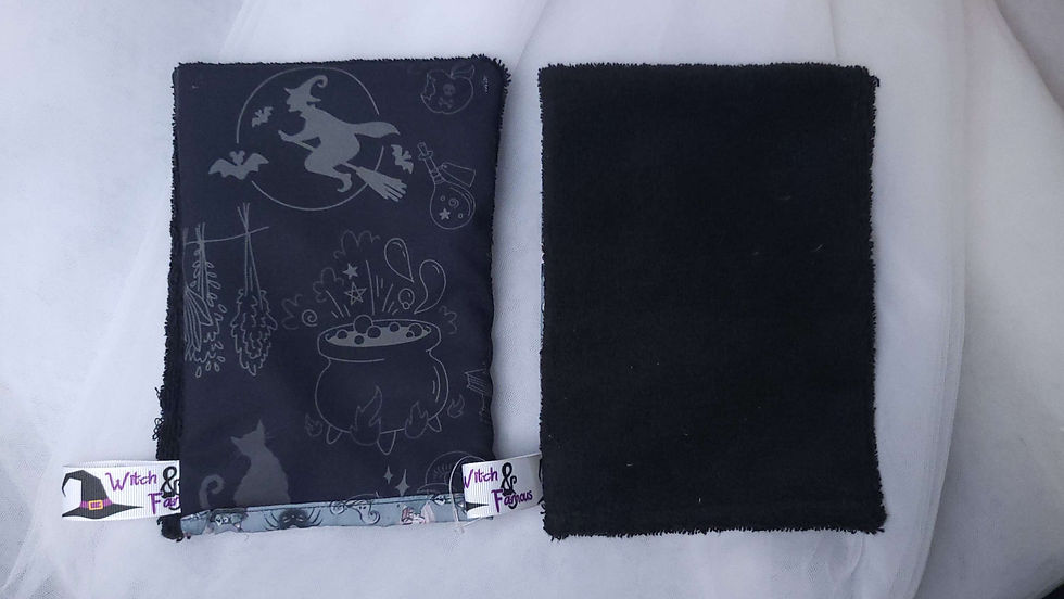 縮圖：Gant de toilette réversible sorcières et petis vampires