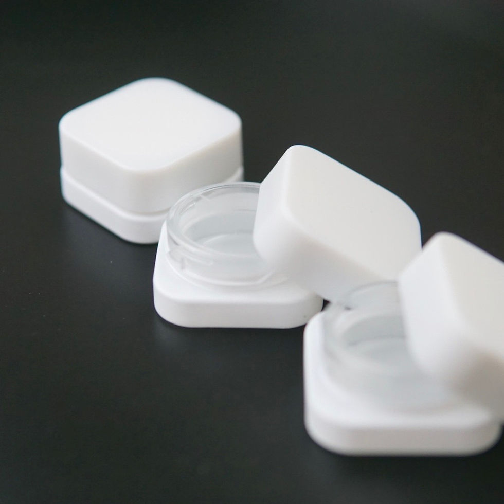 Thumbnail: Child Proof 9ml Cube Jar Glass Containers (60 Pack) - Square Jars (All White)