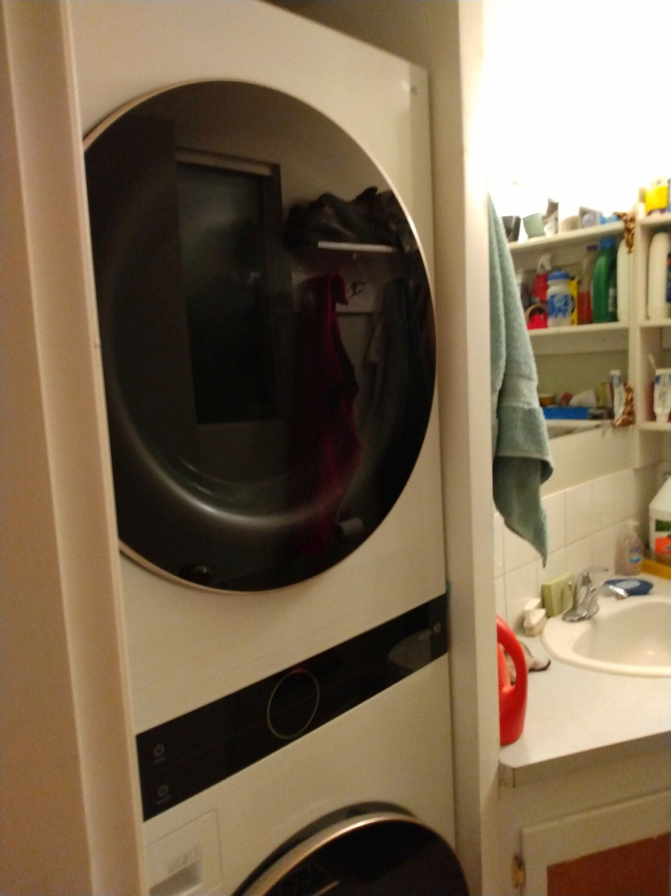 Bathroom conversion to laundry/bath (after)