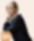 Maja, website copywriter for architects, smiling with hand on chin, with LinkedIn icon