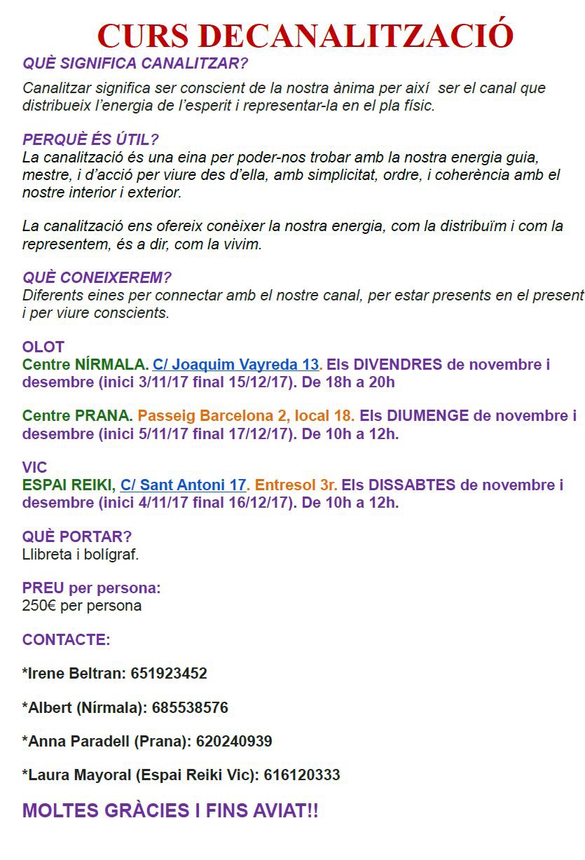 Curs de canalització